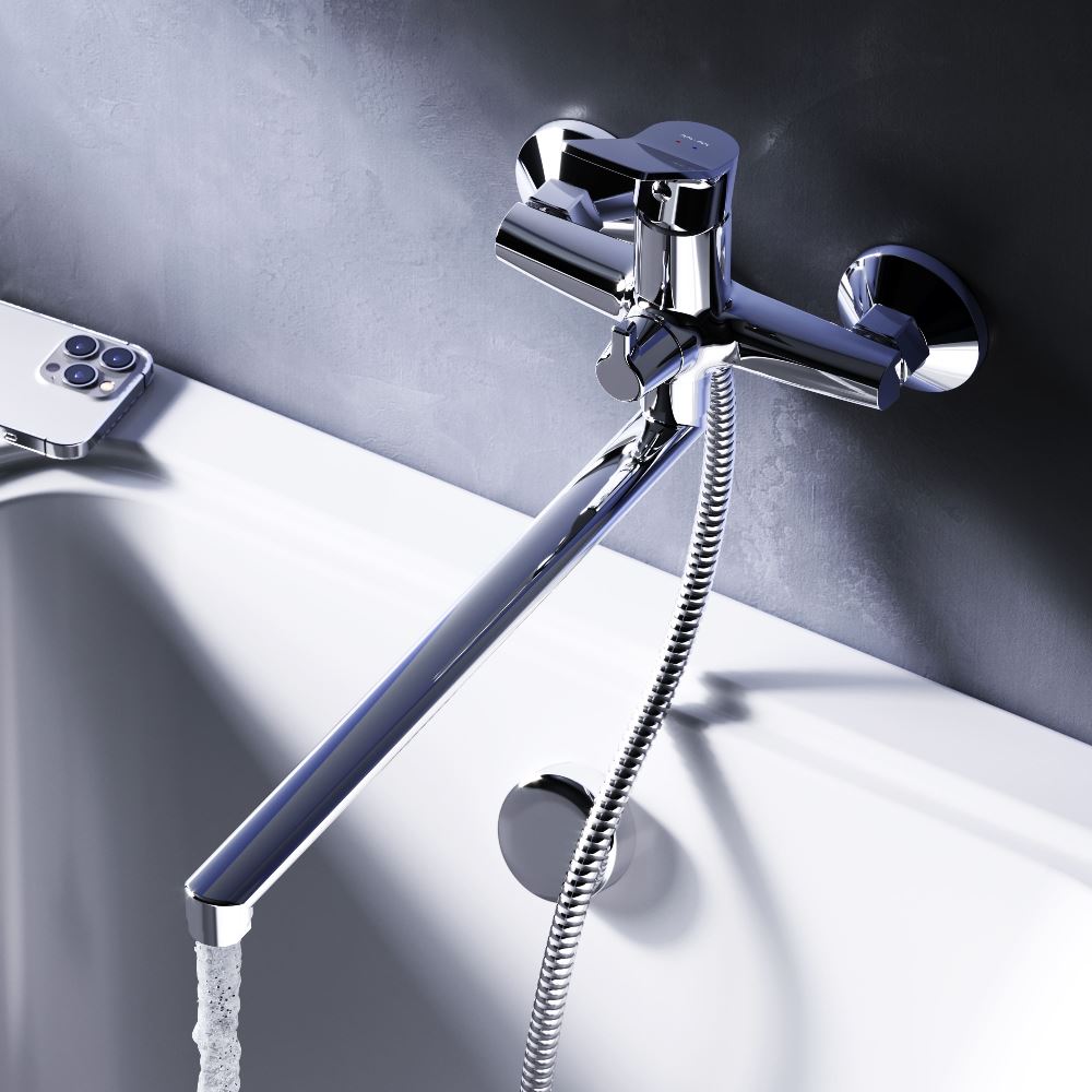 F85A90200 X-Joy, смеситель д/ванны/душа, излив 325 мм, хром