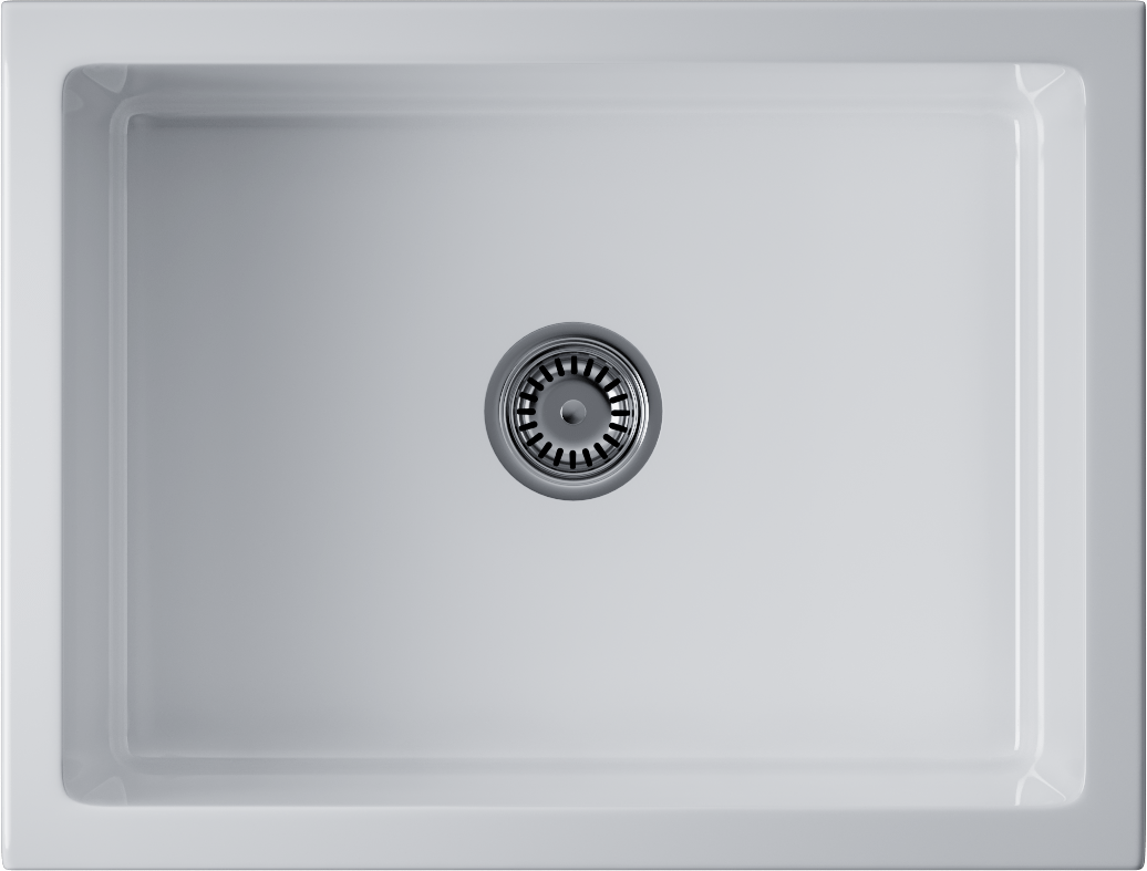 Кухонная мойка omoikiri mikura 61-wh glossy natceramic/белый глянцевый 610 x 460 x 254