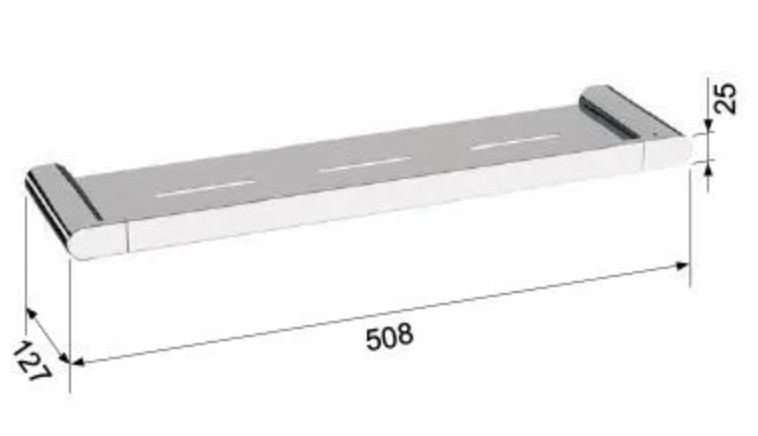 Полка 51 см remer lounge ln20vo, состаренная латунь