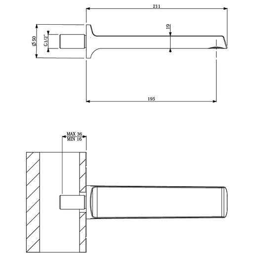 TVT10700200061 Излив для ванны