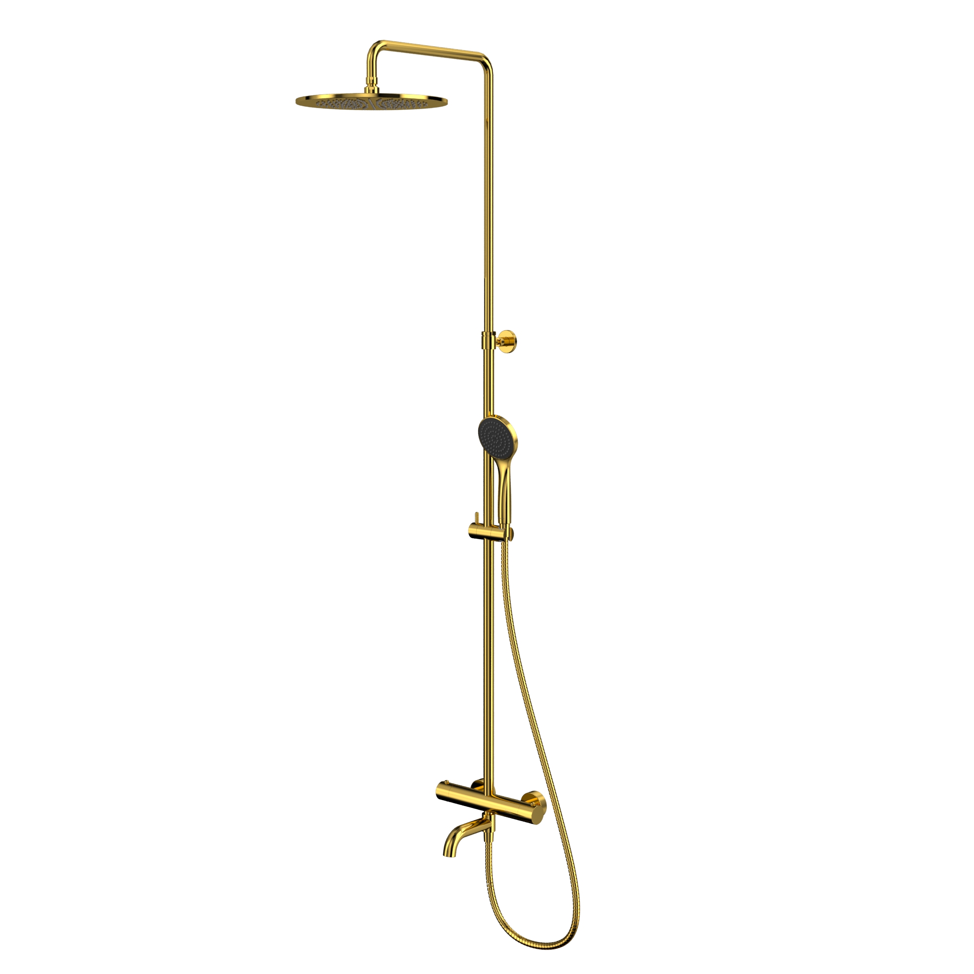 Термостатическая система для ванны наружного монтажа whitecross y y1234basicgl (золото)