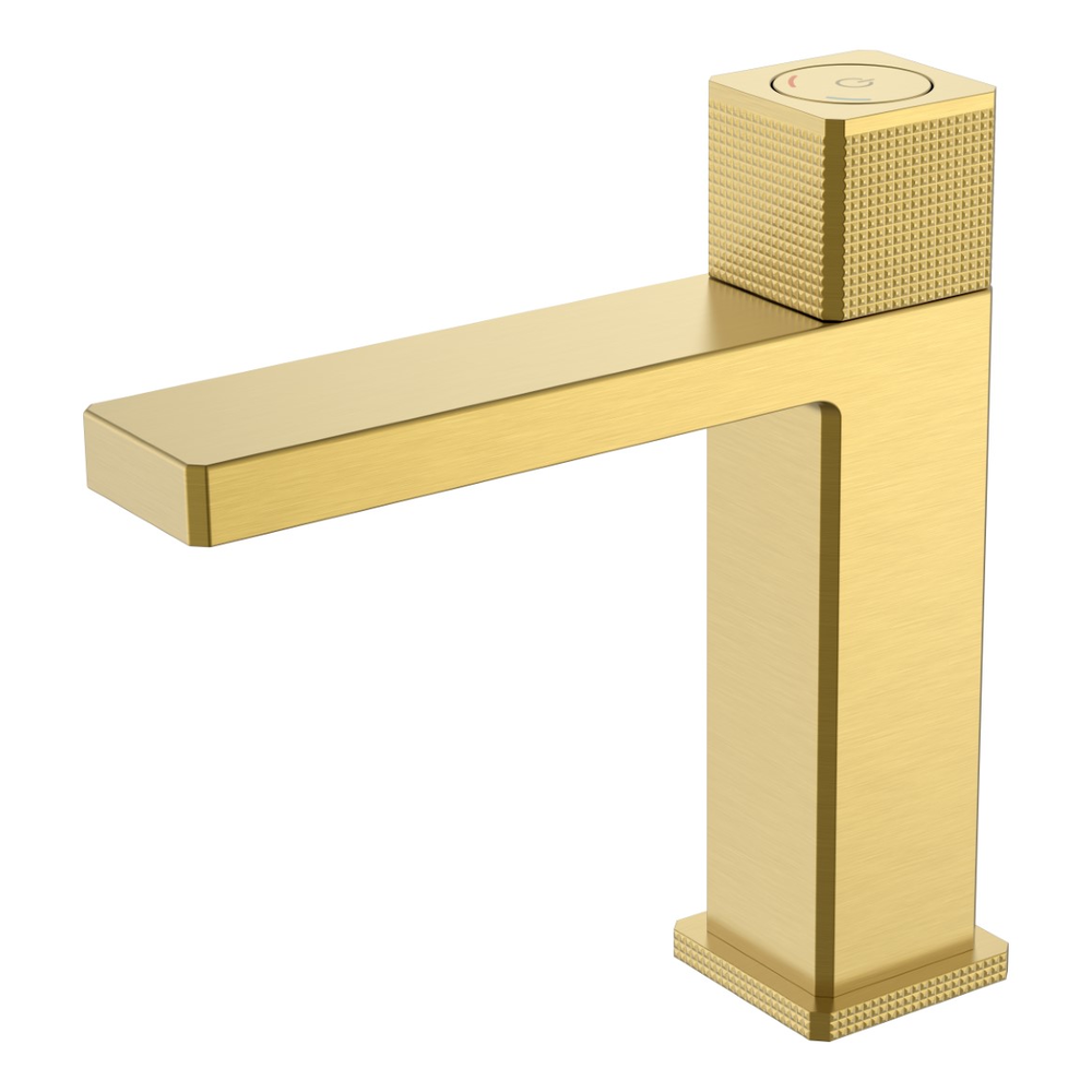 Смеситель автоматический для раковины QUAD Matt Gold