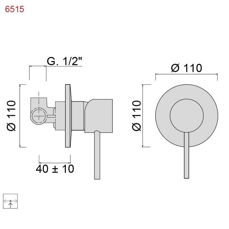 Giulini futuro f6515o смеситель для душа на один потребитель, цвет золото