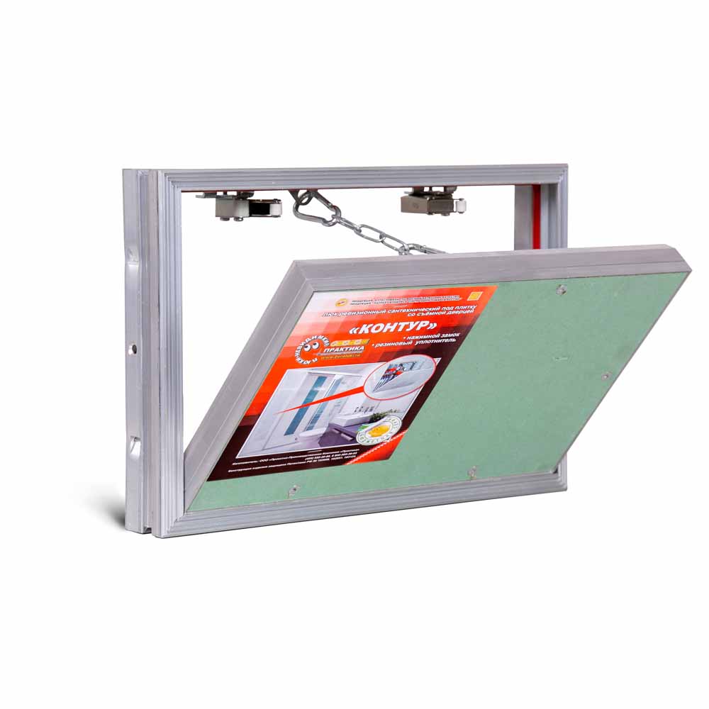 Люк со съёмной дверцей на цепочке «Контур» 300х200 мм (ШхВ)