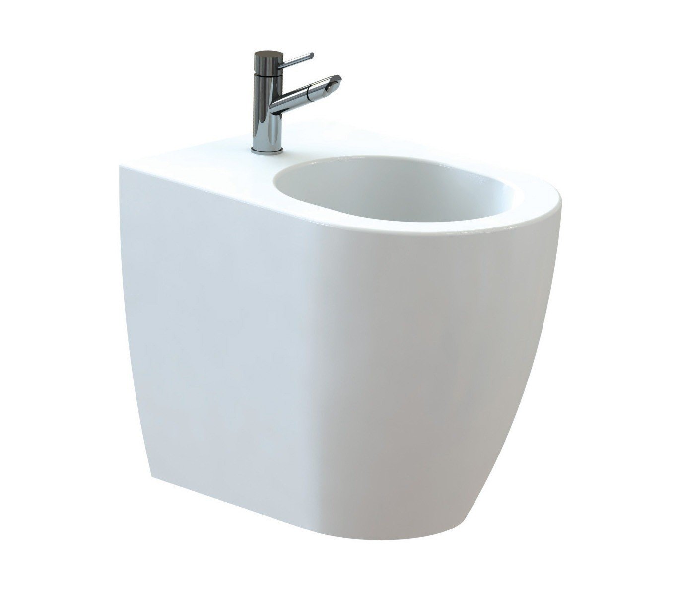 Creavit free fe500-00cb00e-0000 биде напольное (белый глянцевый)