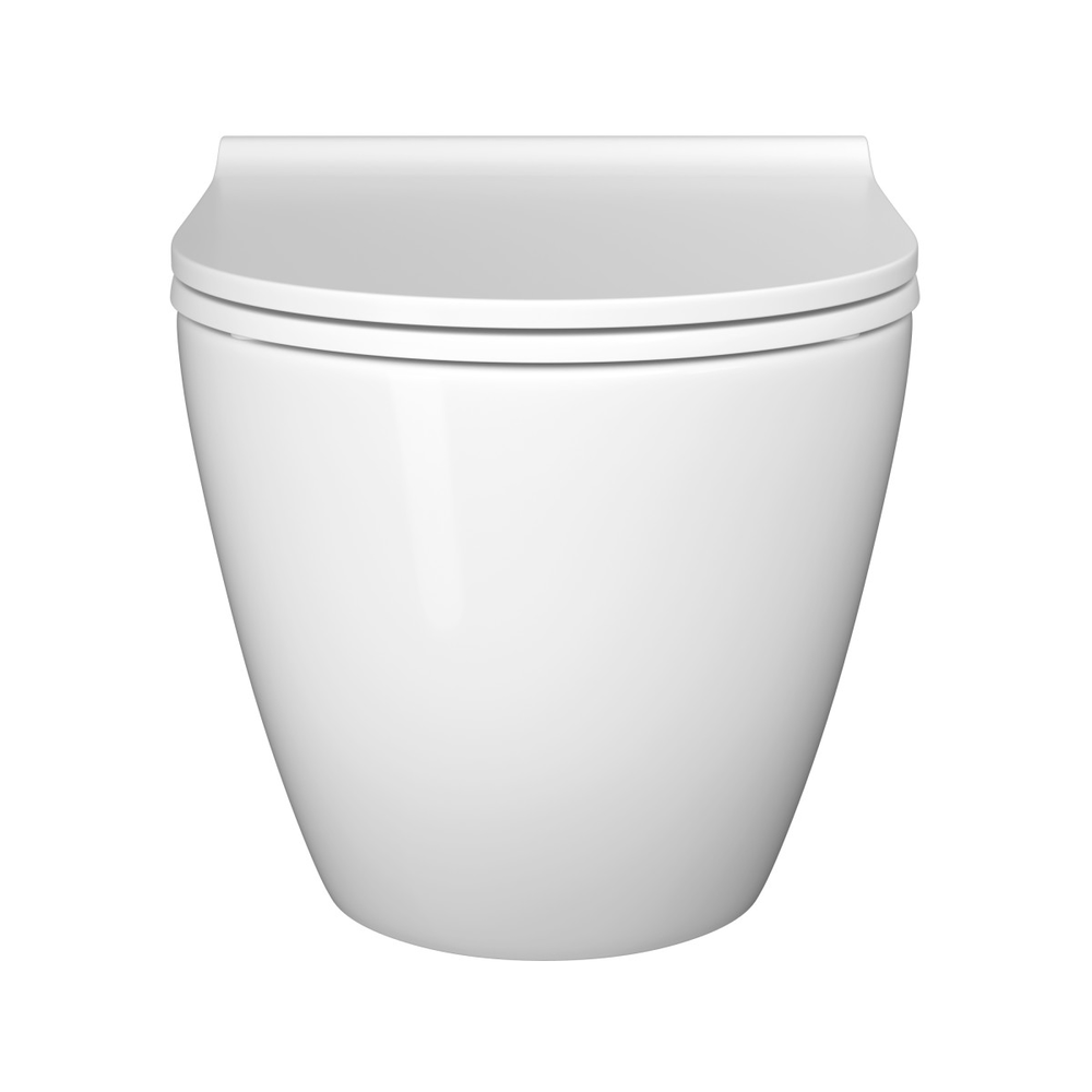 Подвесной унитаз VitrA Mia Round 7510B003-0075 безободковый SmoothFlush белый санитарный фарфор антибактериальное покрытие Hygiene