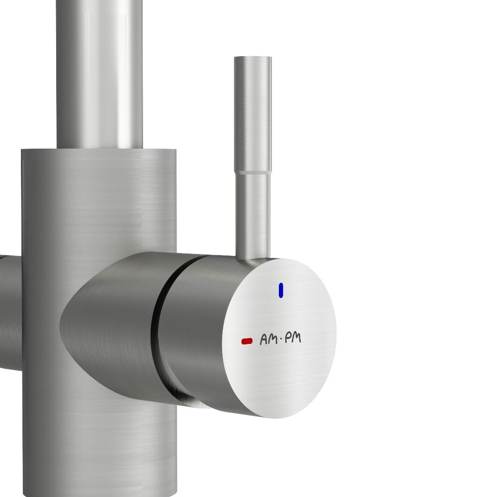 F85B05711 X-Joy S, смеситель для кухни с L-изливом с каналом для питьевой воды, сатин