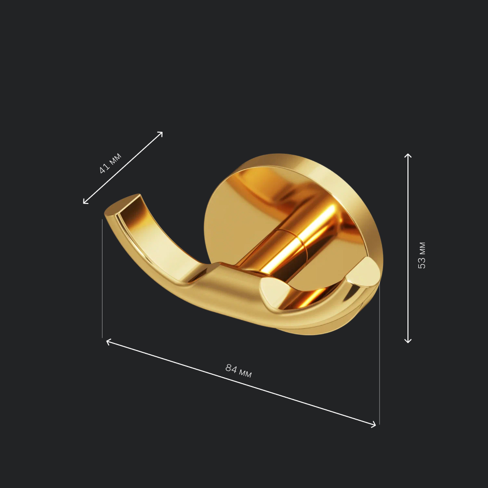 A85A35699 X-Joy, Двойной крючок для полотенец, золото