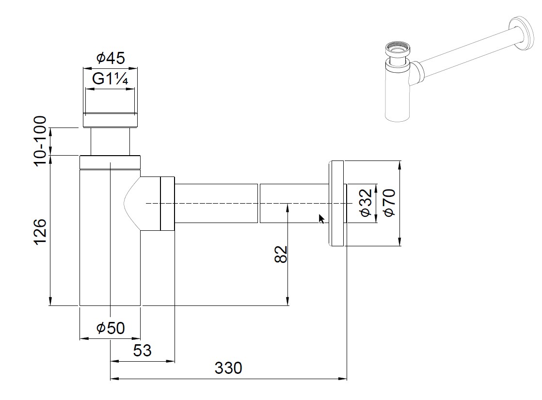 Сифон для раковины allen brau priority 5.31025-mg графит браш