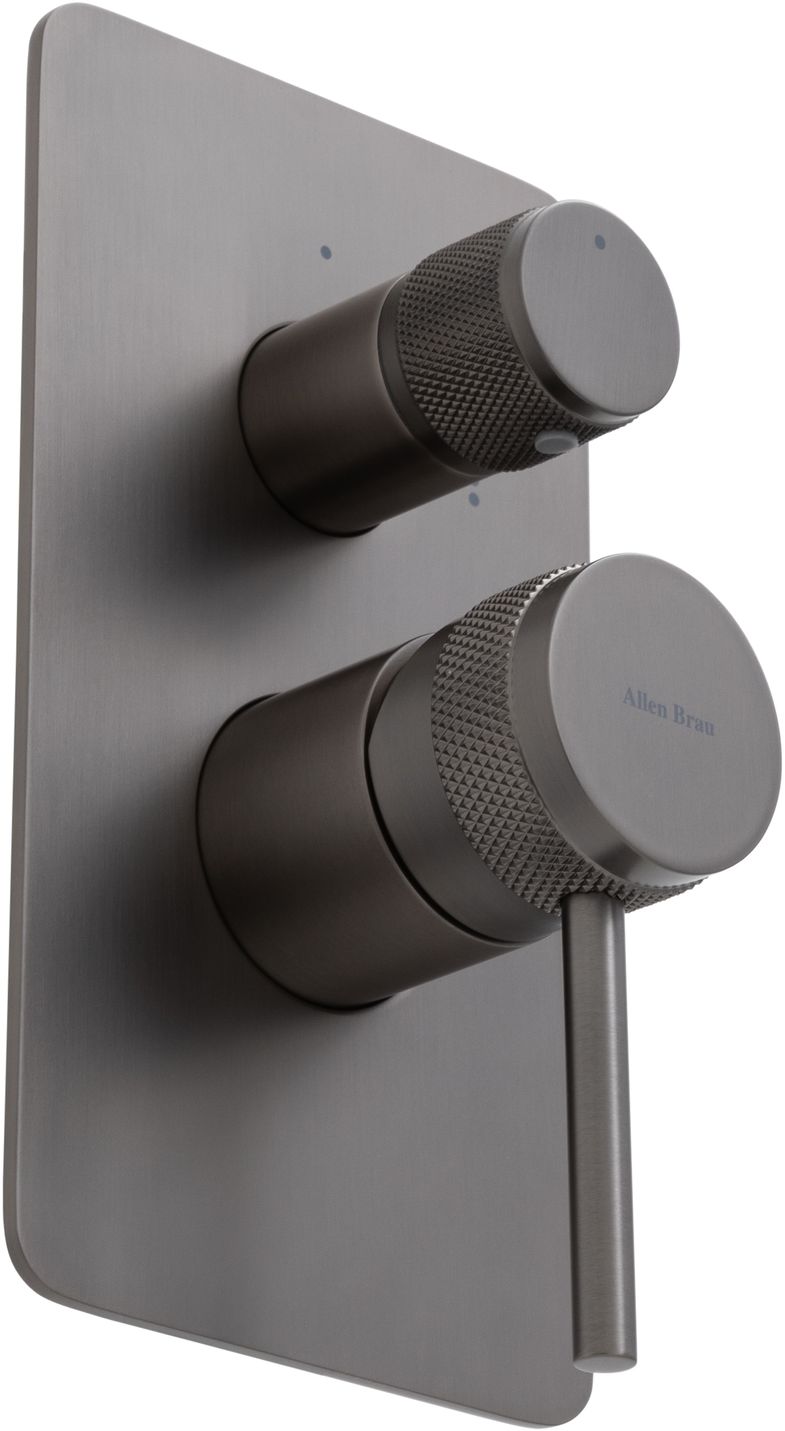 Смеситель для ванны Allen Brau Priority 5.31011-MG (с внутренней частью, 2 выхода) графит браш