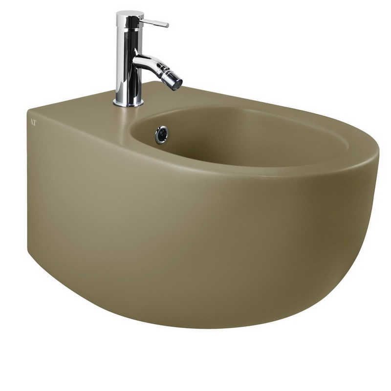 Биде подвесное aet dot 2.0, с креплениями, с 1-м отверстием под смеситель, цвет горчица s556t1r1v1132