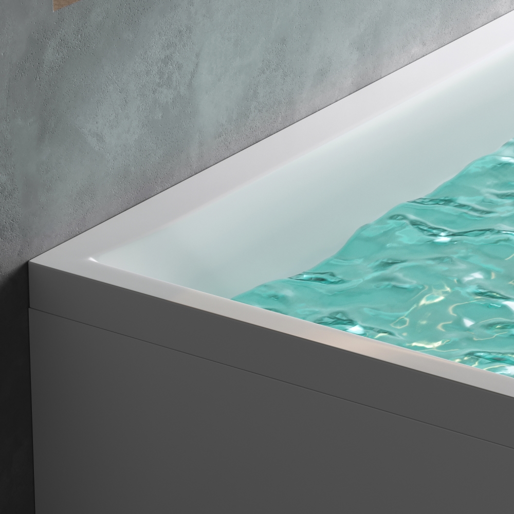 W72A-160L100W-A2 Ванна акриловая spirit  ассиметричная 160x100, без слива/перелива, левосторонняя