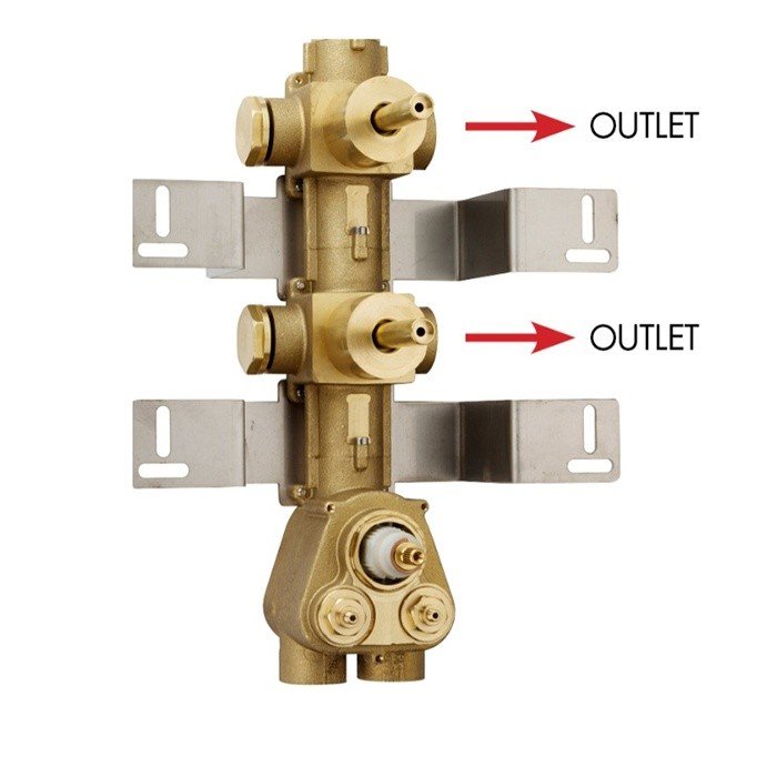 Bossini z030201000 встраиваемая часть термостата для душа и ванны на 2 выхода