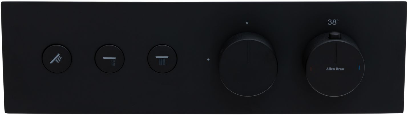 Смеситель для душа Allen Brau Liberty 5.33003-31 (с внутренней частью, 3 выхода) черный матовый