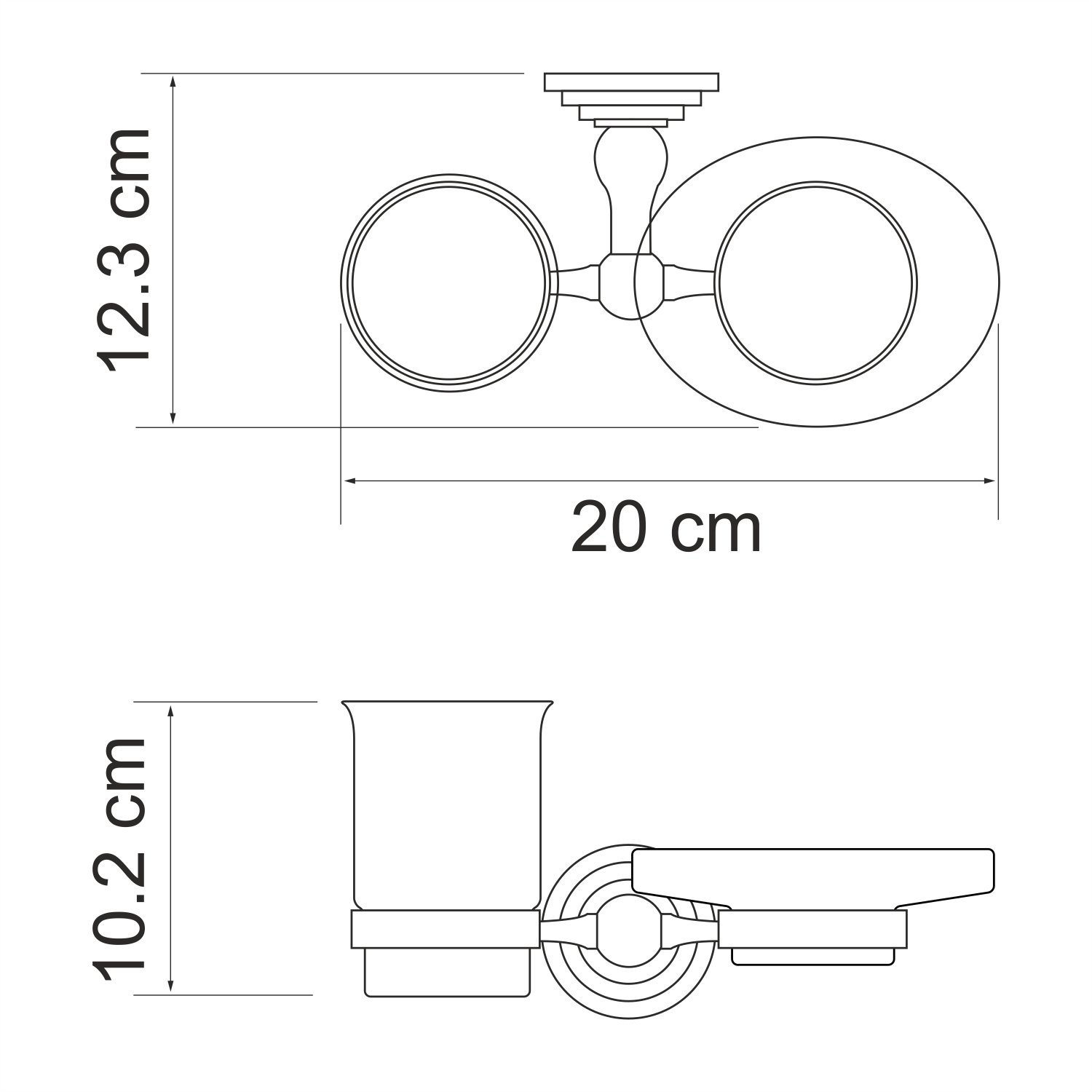 Ammer k-7026 держатель стакана и мыльницы
