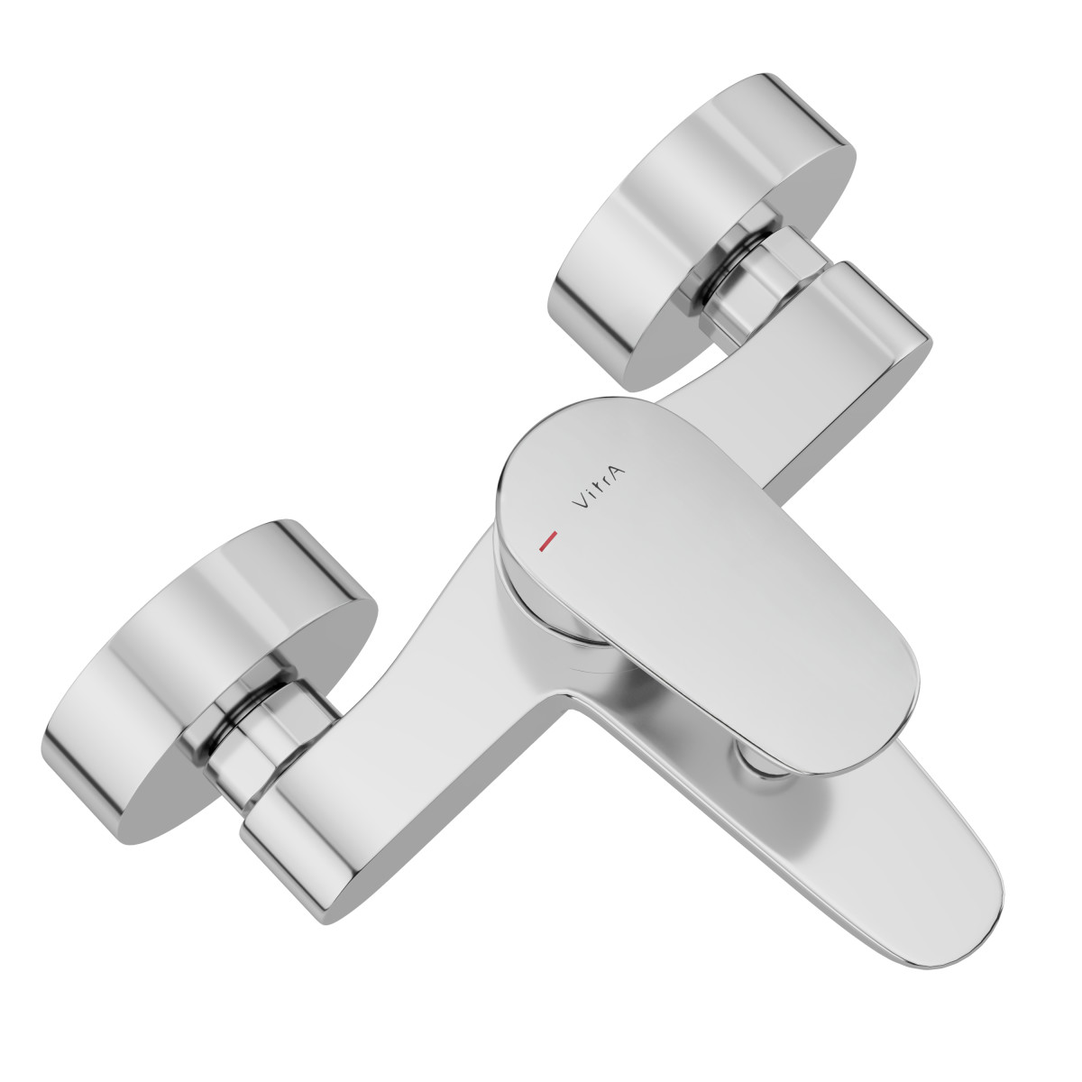 Смеситель настенный VitrA Flow Round A43057EXP1 для ванны однорычажный хром латунь