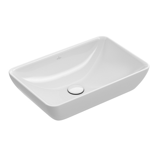 Раковина накладная venticello ceramicplus 550x360x200 белый глянцевый villeroy&boch