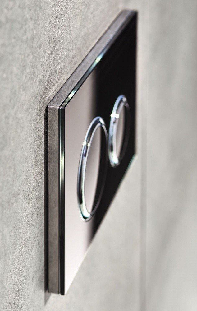 Кнопка смыва для инсталляции geberit sigma 21 черный/хром