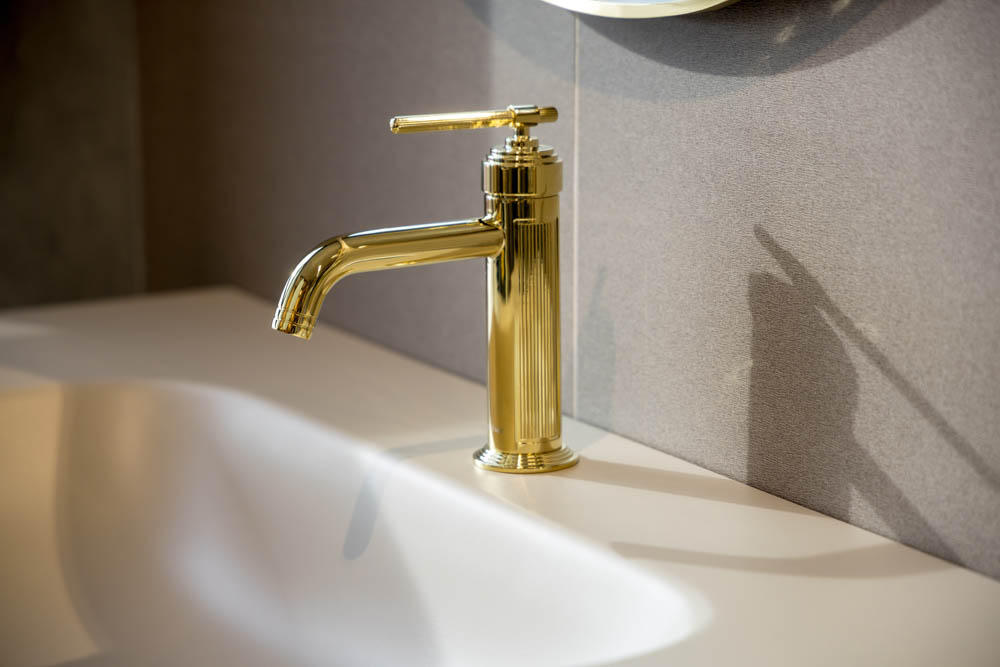 Смеситель для умывальника boheme eterna gold