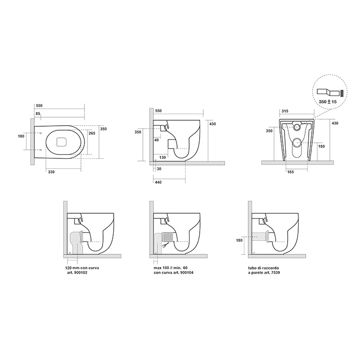 Kerasan nolita унитаз безободковый пристенный 55х35 см, tornado, с креплениями wb5n, цвет: светло серый