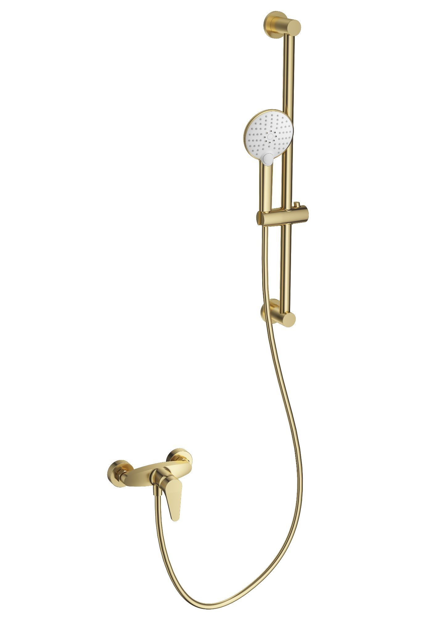 Смеситель для душа с гарнитуром wonzon & woghand, брашированное золото (ww-ae3103-bg)