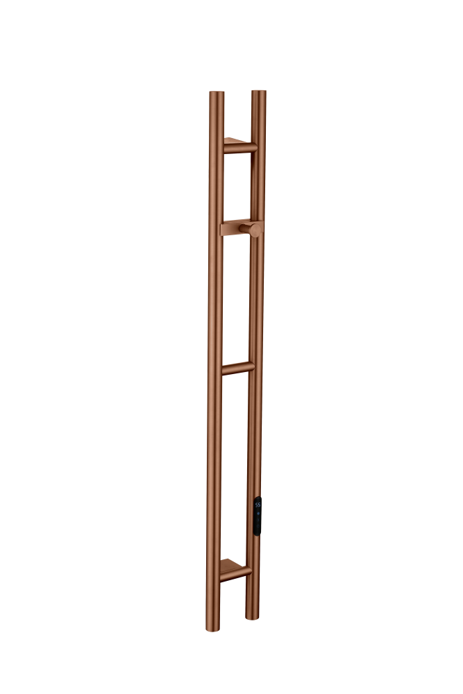 Полотенцесушитель электрический 2-трубы круглый BRUSHED BRONZE