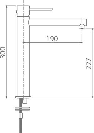 Смеситель для раковины высокий imex milos bdys045-3 chrome