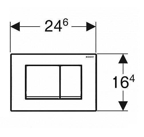 Кнопка смыва для инсталляции geberit delta 30 хром матовый