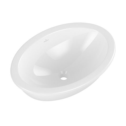 Loop & Friends Раковина для установки под стол. овал, 430 x 280 x 185 mm, Альпийский белый,(замена 61611001)