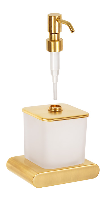 Дозатор для жидкого мыла настенный lounge bg золото брашированное remer