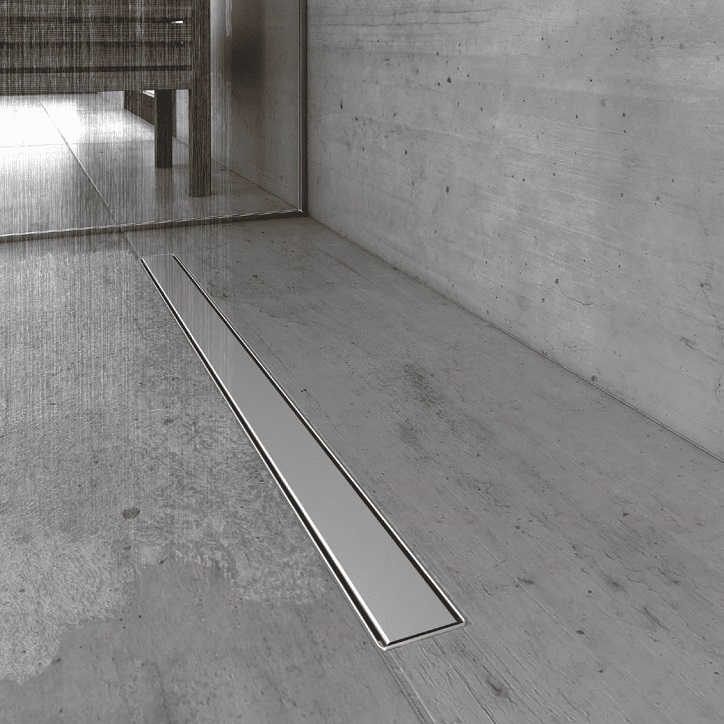 Желоб berges водосток в1 keramik 900, матовый хром, s-сифон d50/105 h50 вертикальный