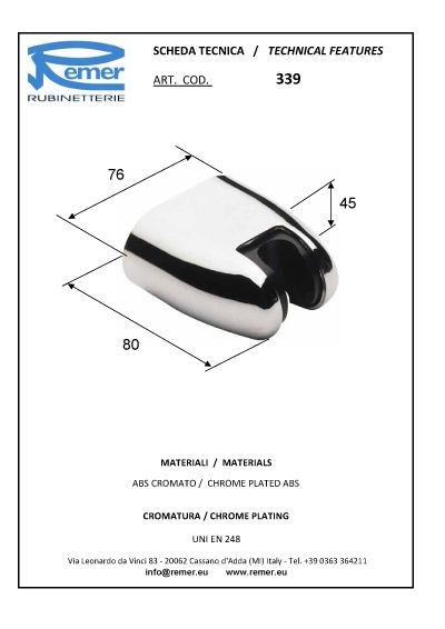 Держатель для душевой лейки cr хром remer