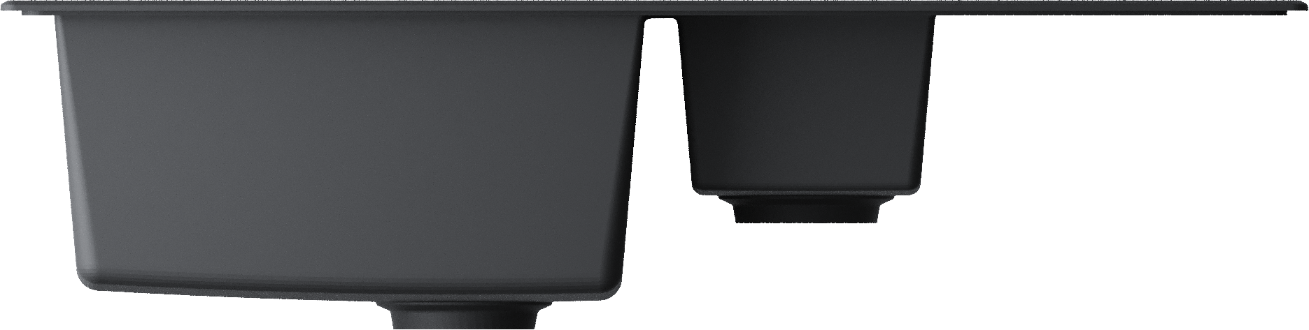 Кухонная мойка omoikiri daisen 86-2-bl artgranit/черный 860 x 510 x 195