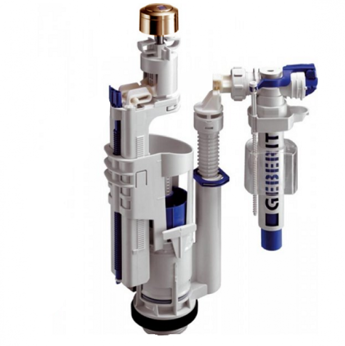 Kerasan механизм двойного смыва geberit, нижний подвод воды, цвет: бронза