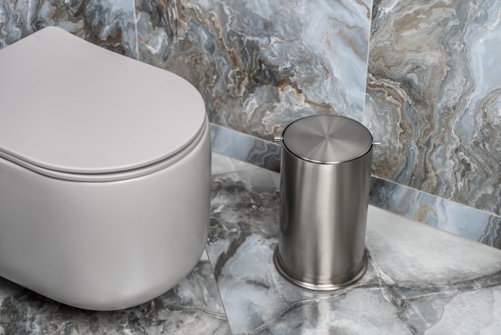 Ведро для мусора с вращающейся крышкой Nickel Brush