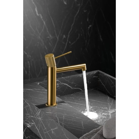 Смеситель для раковины imex line bdd038-1oc brushed gold pvd