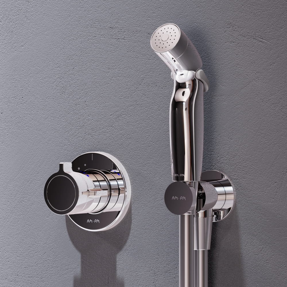 F0H85A400 X-Joy  гигиенический набор для скрытого монтажа со встроенным смесителем для душа с ТМС