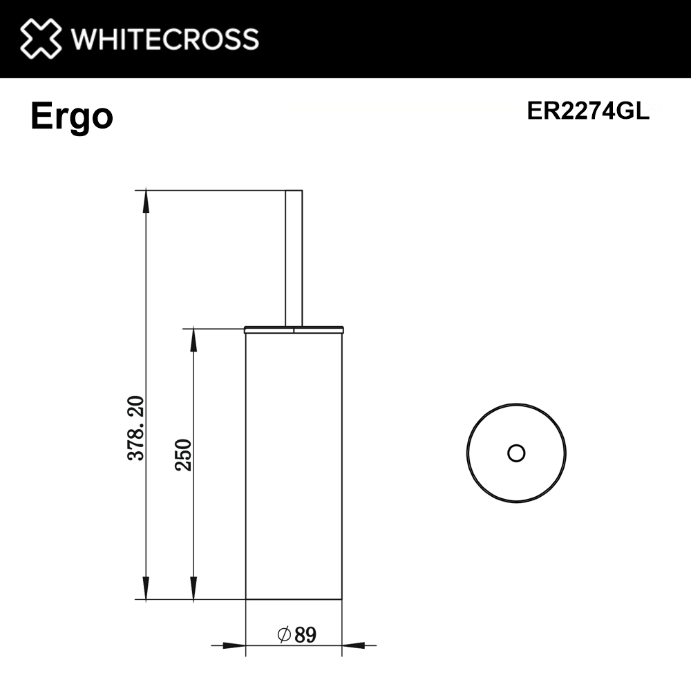 Ершик напольный whitecross ergo er2274gl (золото)
