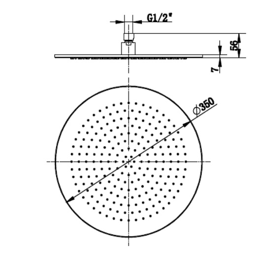 TVC000003000K5 Ливневая насадка для душа УНИВЕРСАЛЬНЫЕ ДУШЕВЫЕ УСТРОЙСТВА