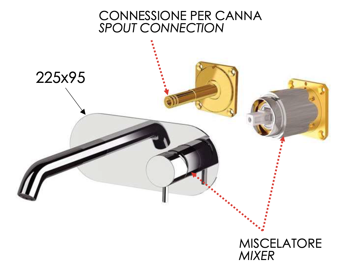 Смеситель для раковины daniel tokyo tk632kbdp, золото брашированное