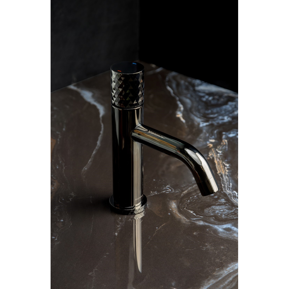 Смеситель STICK для умыв. низ. Shine Gun Metal низкий с ручкой DIAMOND