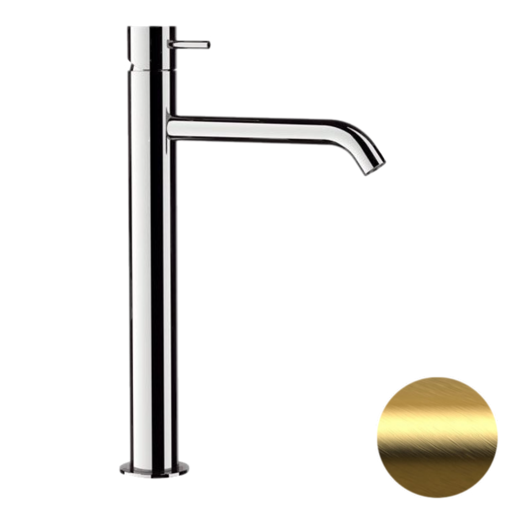 Смеситель для раковины daniel tokyo tk607bdp, золото брашированное