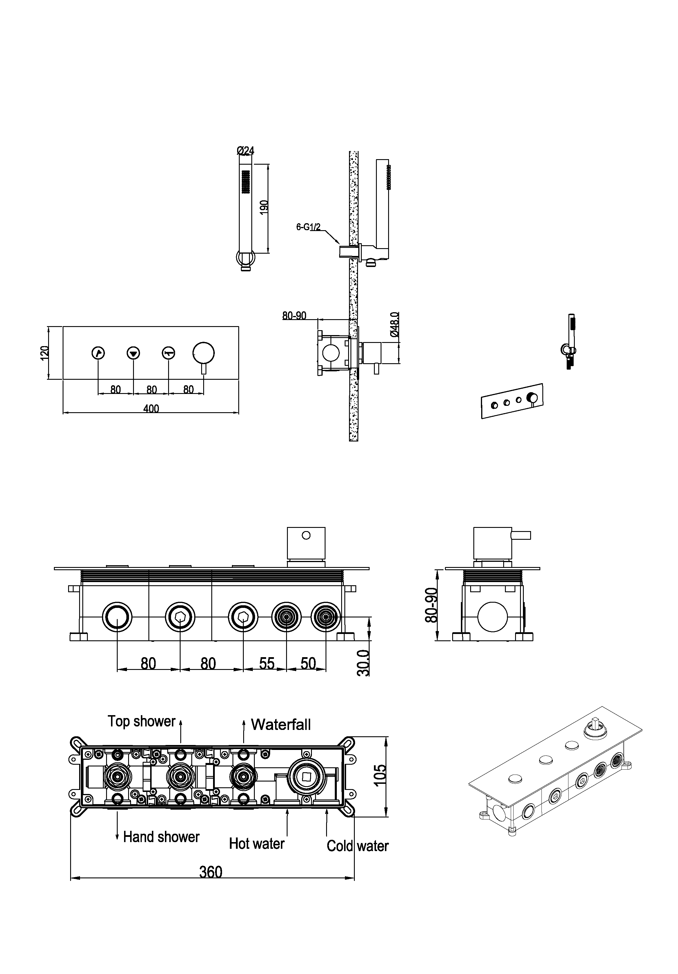 Смеситель fusion с ручным душем chrome