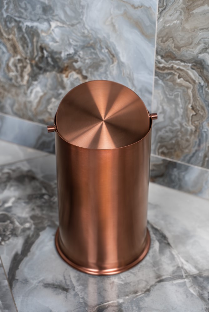 Ведро для мусора с вращающейся крышкой Copper Brushed
