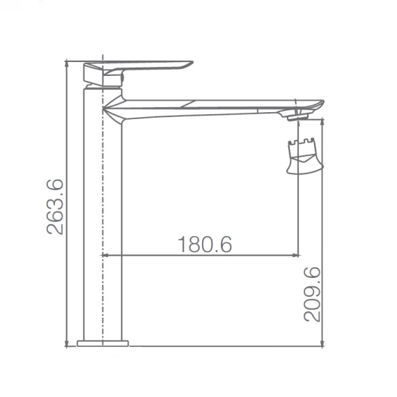Смеситель для раковины высокий imex ural bdg040-3ng matt black