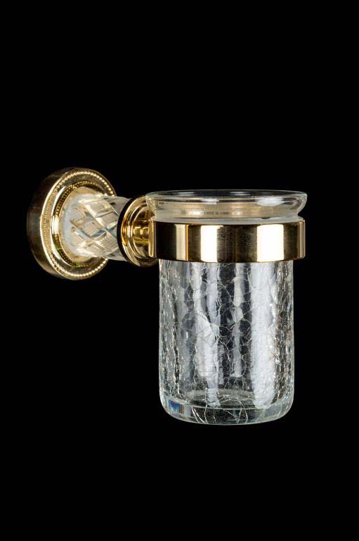 Держатель для зубной щетки boheme murano cristal 10904-crst-g, золото