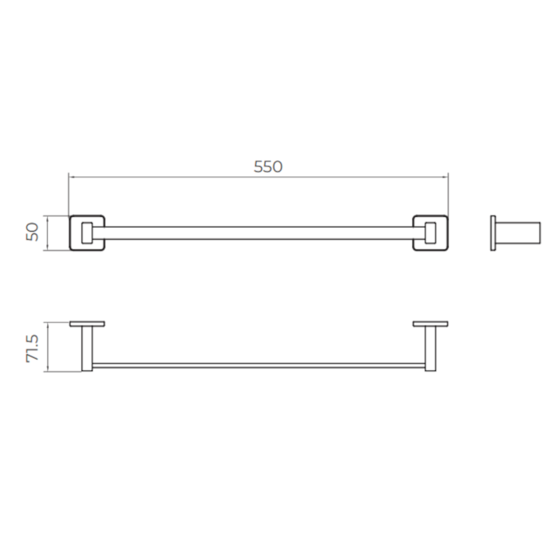 Полотенцедержатель настенный 50см нерж.сталь addimex technic cat002-04/orc brushed rose gold pvd
