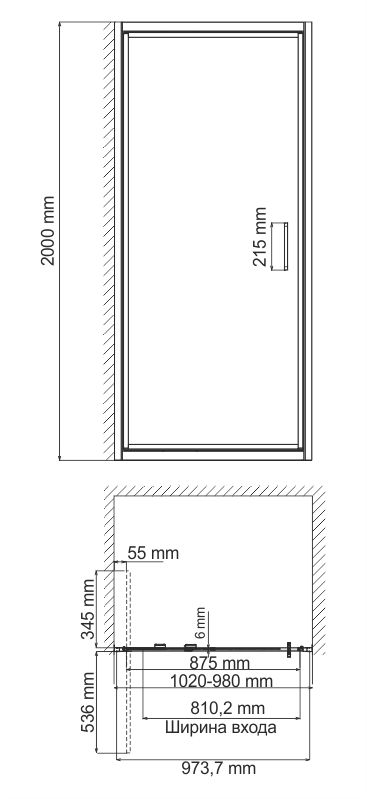 Salm 27i12 душевая дверь