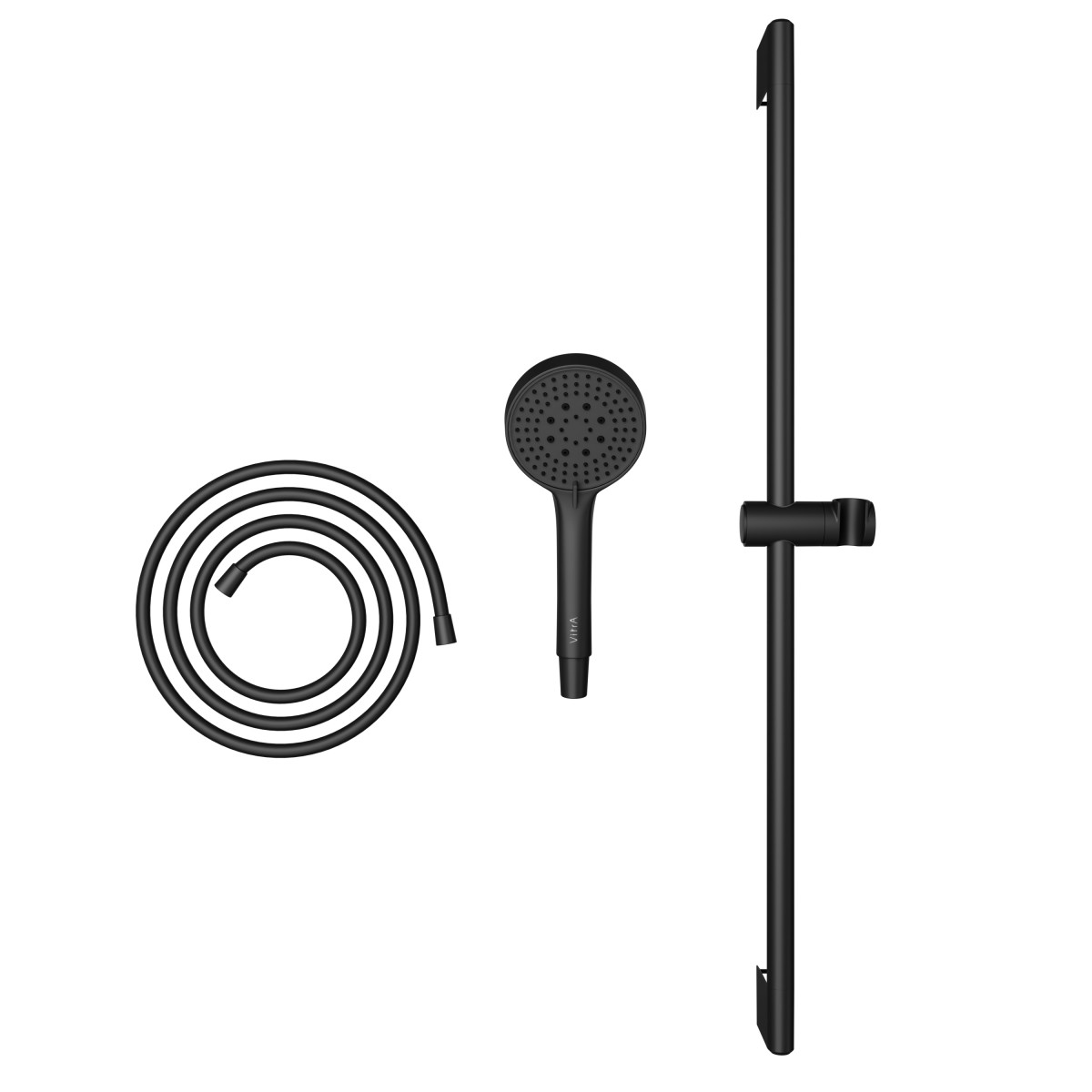 Душевая стойка VitrA Base Round A4590836EXP с ручным душем без смесителя матовая черная