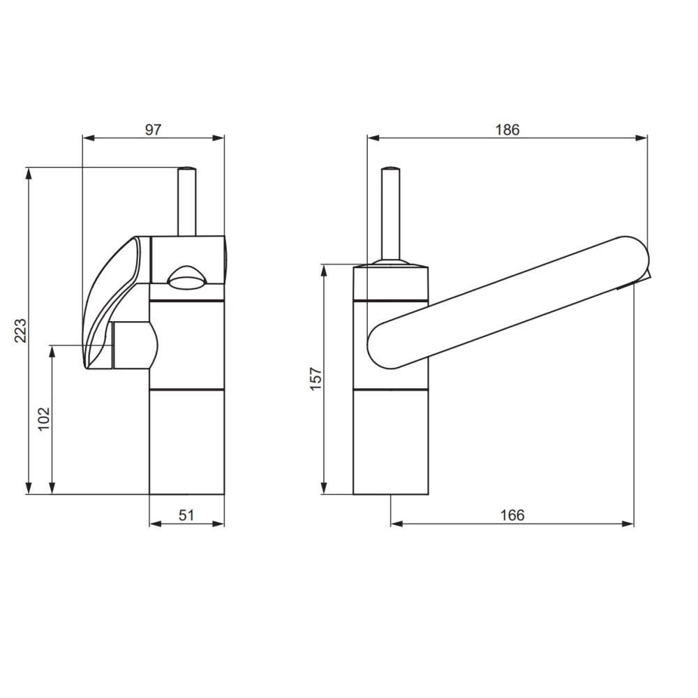 290217264 Arc, смеситель для раковины, никель